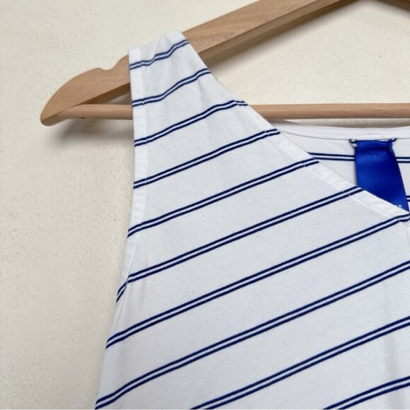 Kit And Ace Womens Small Striped Sleeveless Tank Top White and Blue - Picture 6 of 12
